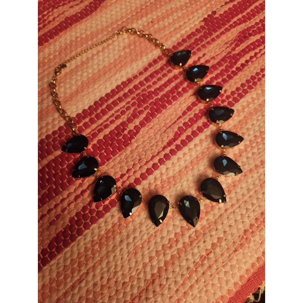 Royal Blue Water Drop Statement Necklace